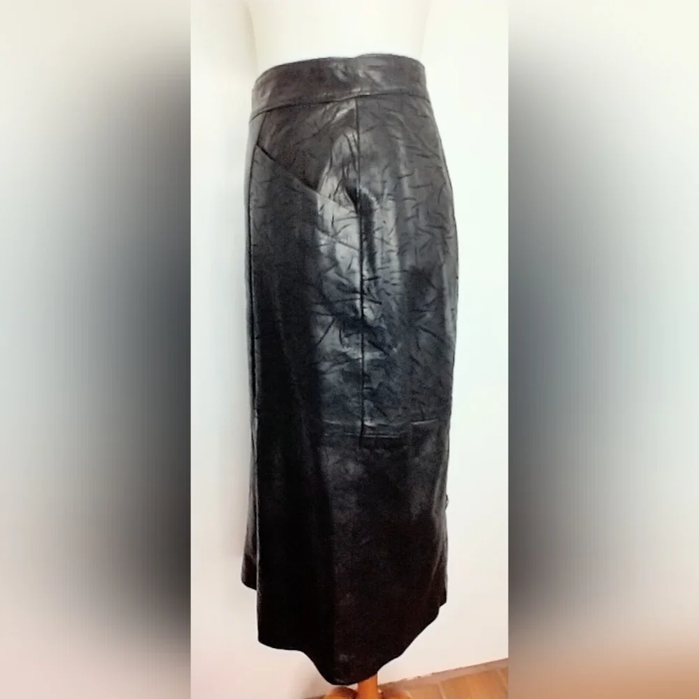 Vintage Charcoal Buttoned Midi Skirt - Picture 4 of 14
